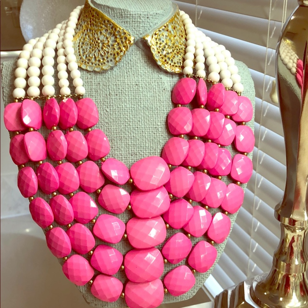 Pink and White necklace